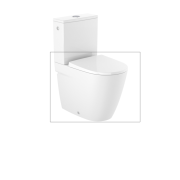 Чаша унитаза-компакта Roca Ona Rimless 36х60 см сантехническая керамика белый A342688000