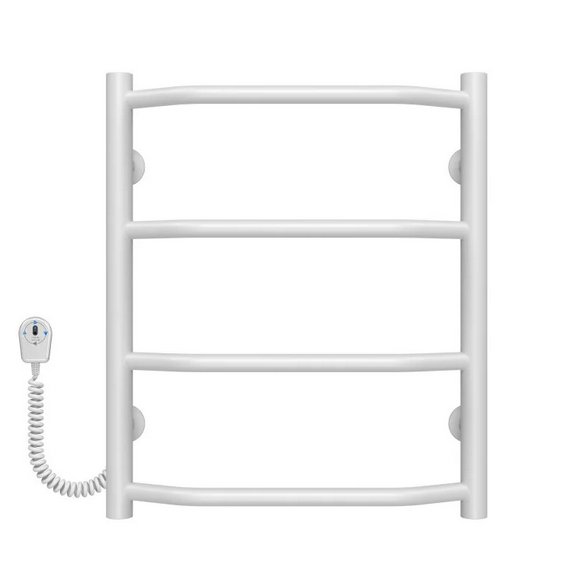 Електрична сушарка для рушників Deffi Трапеція П4 400х500 ліве підключення білий C.TR.50.40.4.E.W.L.5