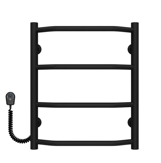 Електрична сушарка для рушників Deffi Трапеція П4 400х500 ліве підключення чорний C.TR.50.40.4.E.B.L.5