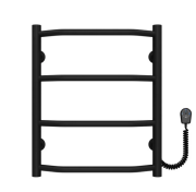 Електрична сушарка для рушників Deffi Трапеція П4 400х500 праве підключення чорний C.TR.50.40.4.E.B.R.5