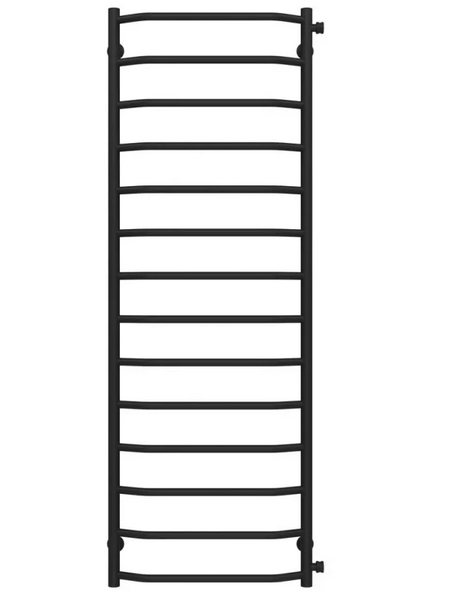 Полотенцесушитель водяной Deffi Трапеция П14 500х1500 боковое правое подключение черный C.TR.150.50.14.B.C