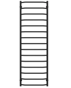 Полотенцесушитель водяной Deffi Трапеция П15 500х1600 нижнее подключение черный C.TR.160.50.15.B.A