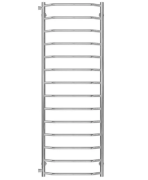 Полотенцесушитель водяной Deffi Трапеция П14 500х1500 боковое левое подключение хром C.TR.150.50.14.C.B