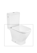 Чаша унитаза-компакта Roca Gap Square Rimless 34х65 см сантехническая керамика белый A342479000