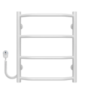 Электрический полотенцесушитель Deffi Трапеция П4 400х500 левое подключение белый C.TR.50.40.4.E.W.L.5