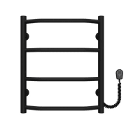 Електрична сушарка для рушників Deffi Трапеція П4 400х500 праве підключення чорний C.TR.50.40.4.E.B.R.5