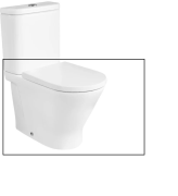 	Чаша унитаза-компакта Roca Gap Round Rimless 35х60 см сантехническая керамика белый A3420N7000