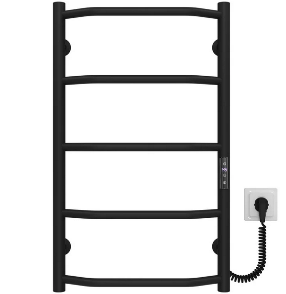 Электрический полотенцесушитель Deffi Трапеция П5 400х700 правое подключение JD03 черный C.TR.70.40.5.E.B.R.1