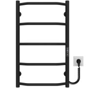 Электрический полотенцесушитель Deffi Трапеция П5 400х700 правое подключение JD03 черный C.TR.70.40.5.E.B.R.1