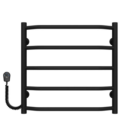 Електричний сушарка для рушників Deffi Трапеція П5 500х500 ліве підключення чорний C.TR.50.50.5.E.B.L.5