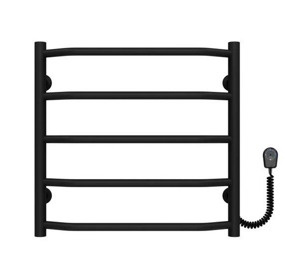 Электрический полотенцесушитель Deffi Трапеция П5 500х500 правое подключение черный C.TR.50.50.5.E.B.R.5