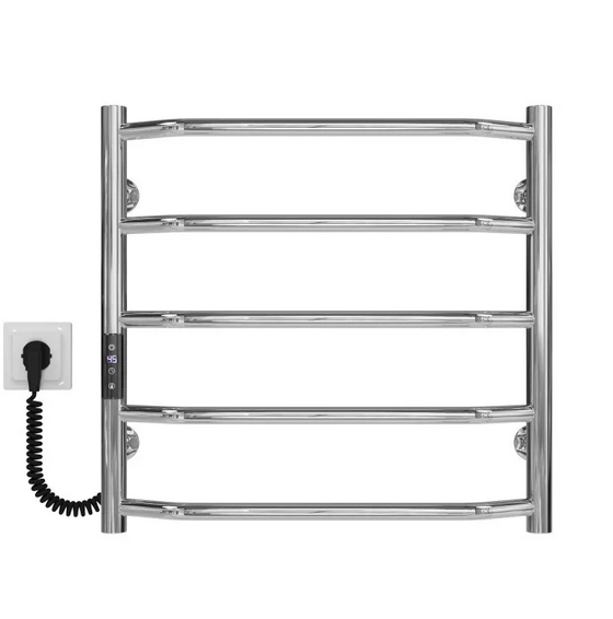 Електрична сушарка для рушників Deffi Трапеція П5 500х500 ліве підключення JD03 хром C.TR.50.50.5.E.C.L.1