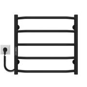 Электрический полотенцесушитель Deffi Трапеция П5 500х500 левое подключение JD03 черный C.TR.50.50.5.E.B.L.1
