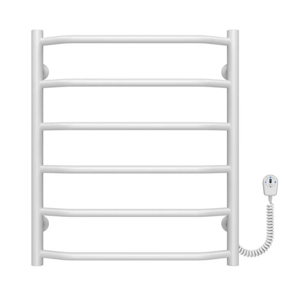 Електрична сушарка для рушників Deffi Трапеція П6 500х600 правильне підключення білий C.TR.60.50.6.E.W.R.5