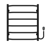 Електрична сушарка для рушників Deffi Трапеція П6 500х600 праве підключення чорний C.TR.60.50.6.E.B.R.5