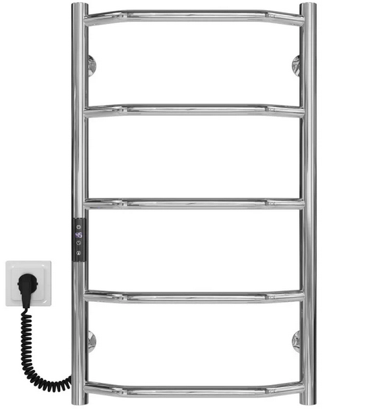 Электрический полотенцесушитель Deffi Трапеция П5 400х700 левое подключение JD03 хром C.TR.70.40.5.E.C.L.1