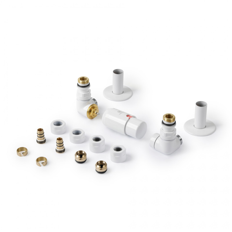 Комплект Теrma Vision All in One термостатичний триосьовий лівий білий мат TGETVISILKS96