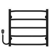 Электрический полотенцесушитель Deffi Трапеция П5 500х500 левое подключение черный C.TR.50.50.5.E.B.L.5