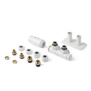 Комплект Теrma Twins All in One термостатический угловой левый белый мат TGETTWINLKS96