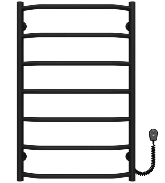 Електрична сушарка для рушників Deffi Трапеція П7 500х800 праве підключення чорний C.TR.80.50.7.E.B.R.5