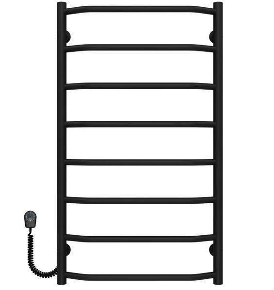 Електричний сушарка для рушників Deffi Трапеція П8 500х900 ліве підключення чорний C.TR.90.50.8.E.B.L.5