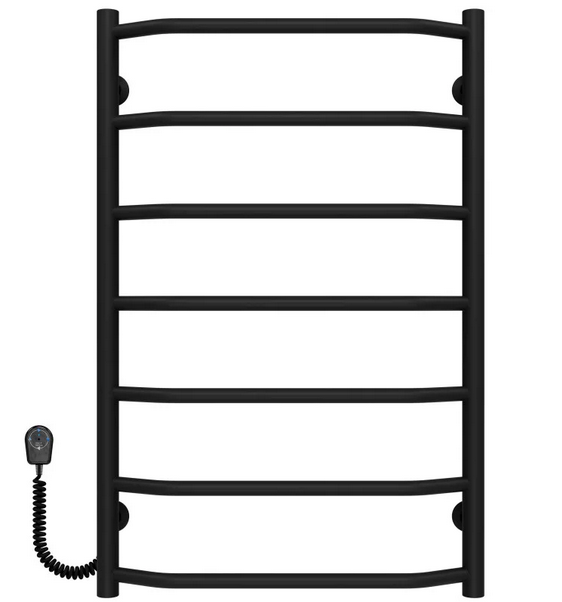 Електричний сушарка для рушників Deffi Трапеція П7 500х800 ліве підключення чорний C.TR.80.50.7.E.B.L.5