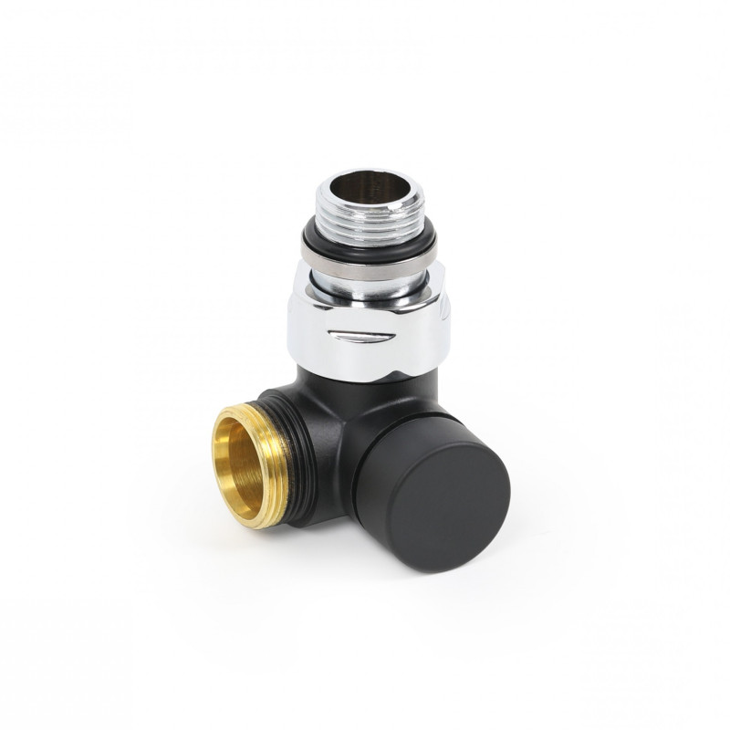 Вентиль Terma трехосевой запорный CYLINDER правый металл черный мат TGZOCM003