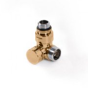 Вентиль Terma трехосевой запорный CYLINDER левый металл золотой TGZOZL003