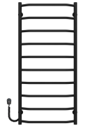 Электрический полотенцесушитель Deffi Трапеция П10 500х1100 левое подключение черный C.TR.110.50.10.E.B.L.5