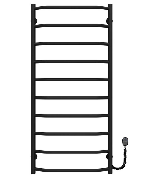 Електрична сушарка для рушників Deffi Трапеція П10 500х1100 праве підключення чорний C.TR.110.50.10.E.B.R.5