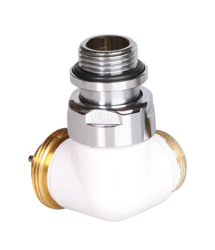 Вентиль Terma Cylinder трехосевой термостатический левый металл белый TGZTBI002