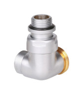 Вентиль Terma Cylinder трехосевой термостатический правый металл сатин TGZTST004