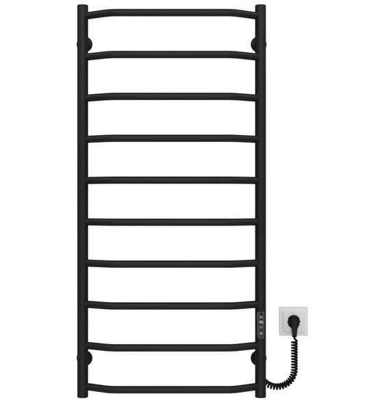 Електрична сушарка для рушників Deffi Трапеція П10 500х1100 праве підключення JD03 чорний C.TR.110.50.10.E.B.R.1