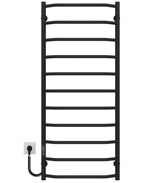 Электрический полотенцесушитель Deffi Трапеция П11 500х1200 левое подключение JD03 черный C.TR.120.50.11.E.B.L.1