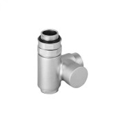 Вентиль Terma интегрированный запорный с тройником CYLINDER левый металл сатин TGZOST008