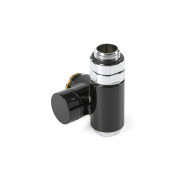 Вентиль Terma интегрированный запорный с тройником CYLINDER правый металл черный TGZOCZ005