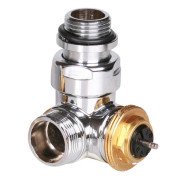 Вентиль Terma Cylinder трехосевой термостатический левый металл хром TGZTCR002