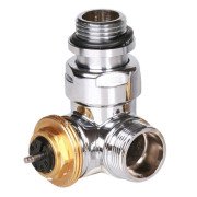 Вентиль Terma Cylinder трехосевой термостатический правый металл хром TGZTCR004