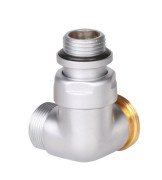 Вентиль Terma Cylinder трехосевой термостатический правый металл сатин TGZTST004