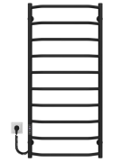 Электрический полотенцесушитель Deffi Трапеция П10 500х1100 левое подключение JD03 черный C.TR.110.50.10.E.B.L.1