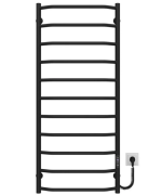 Електрична сушарка для рушників Deffi Трапеція П11 500х1200 праве підключення JD03 чорний C.TR.120.50.11.E.B.R.1