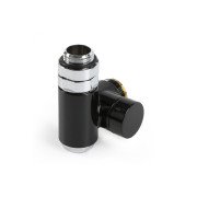 Вентиль Terma интегрированный запорный с тройником CYLINDER левый металл черный TGZOCZ004