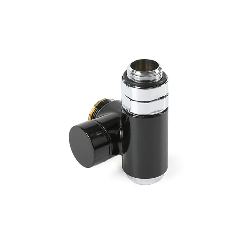 Вентиль Terma интегрированный запорный с тройником CYLINDER правый металл черный TGZOCZ005