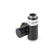 Вентиль Terma интегрированный запорный с тройником CYLINDER правый металл черный TGZOCZ005