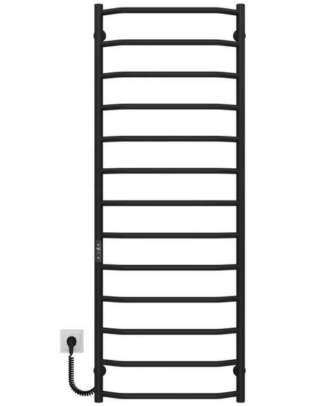 Електрична сушарка для рушників Deffi Трапеція П13 500х1400 ліве підключення JD03 чорний C.TR.140.50.13.E.B.L.1
