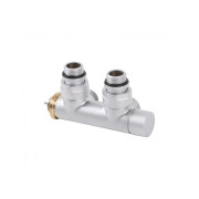 Вентиль Terma Cylinder интегрированный термостатический угловой с трубкой правый металл сатин TGZTST006