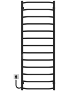Электрический полотенцесушитель Deffi Трапеция П13 500х1400 левое подключение JD03 черный C.TR.140.50.13.E.B.L.1