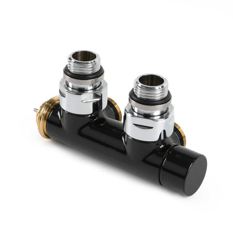 Вентиль Terma Cylinder интегрированный термостатический угловой с трубкой правый металл черный TGZTCZ002