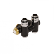 Вентиль Terma Cylinder комбинированный интегрированный с тройником правый металл черный мат TGZTCM009