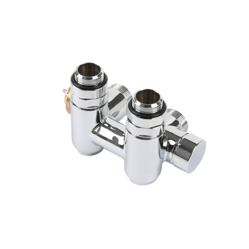 Вентиль Terma Cylinder комбинированный интегрированный с тройником правый металл хром TGZTCR022